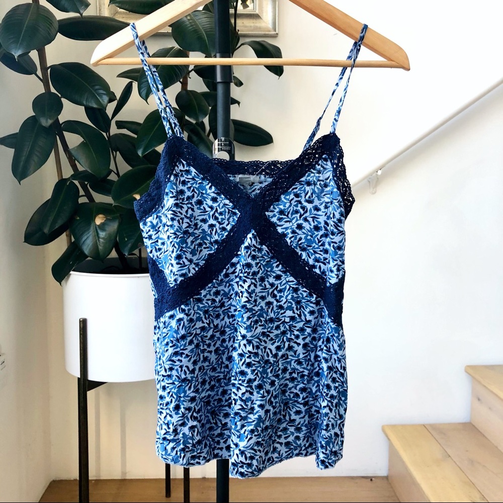 NWOT Aerie floral and lace lounge tank top